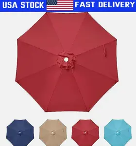 Patio Umbrella Top Canopy Replacement Cover ONLY fit 9' 8 Rib Outdoor Umbrella