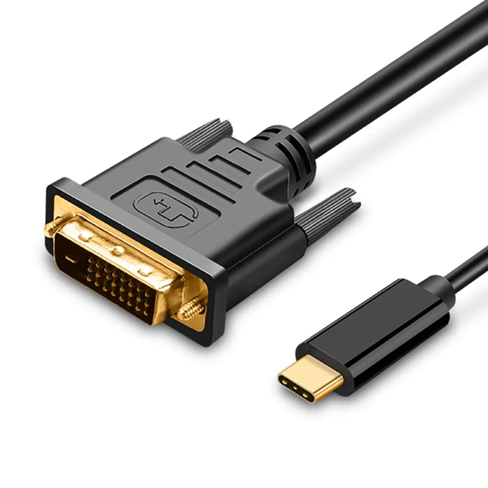 USB C to DVI Cable 4K@30Hz 4FT USB Type-C to DVI Male Support iPhone 16 Pro/Max, MacBook Pro/Air 2025, iPad Pro, iMac, S23, XPS 17, Surface Book 3 and More