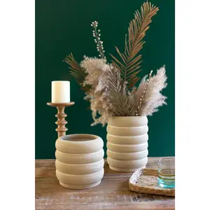 Set Of Two Clay Stacked Ring Pots
