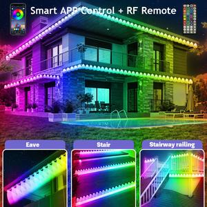 Permanent Outdoor Light IP67 Waterproof RGB Outdoor LED Continuous Light, with App and Remote Control, Best for Parties, Valentine's Day Decoration, Garden and Outdoor Lighting Gifts for Men and Women Friends lights led lights bedroom tape light lights su