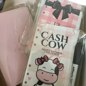 12 Months Savings Challenge Laminated Trackers A6 Size Set of 1 Year for Monthly Savings Goals with Heart-Themed Layout and Simple Monthly Layout for A6 Planners and Envelopes