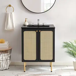 Chaucer 24" Bathroom Vanity in Black Black