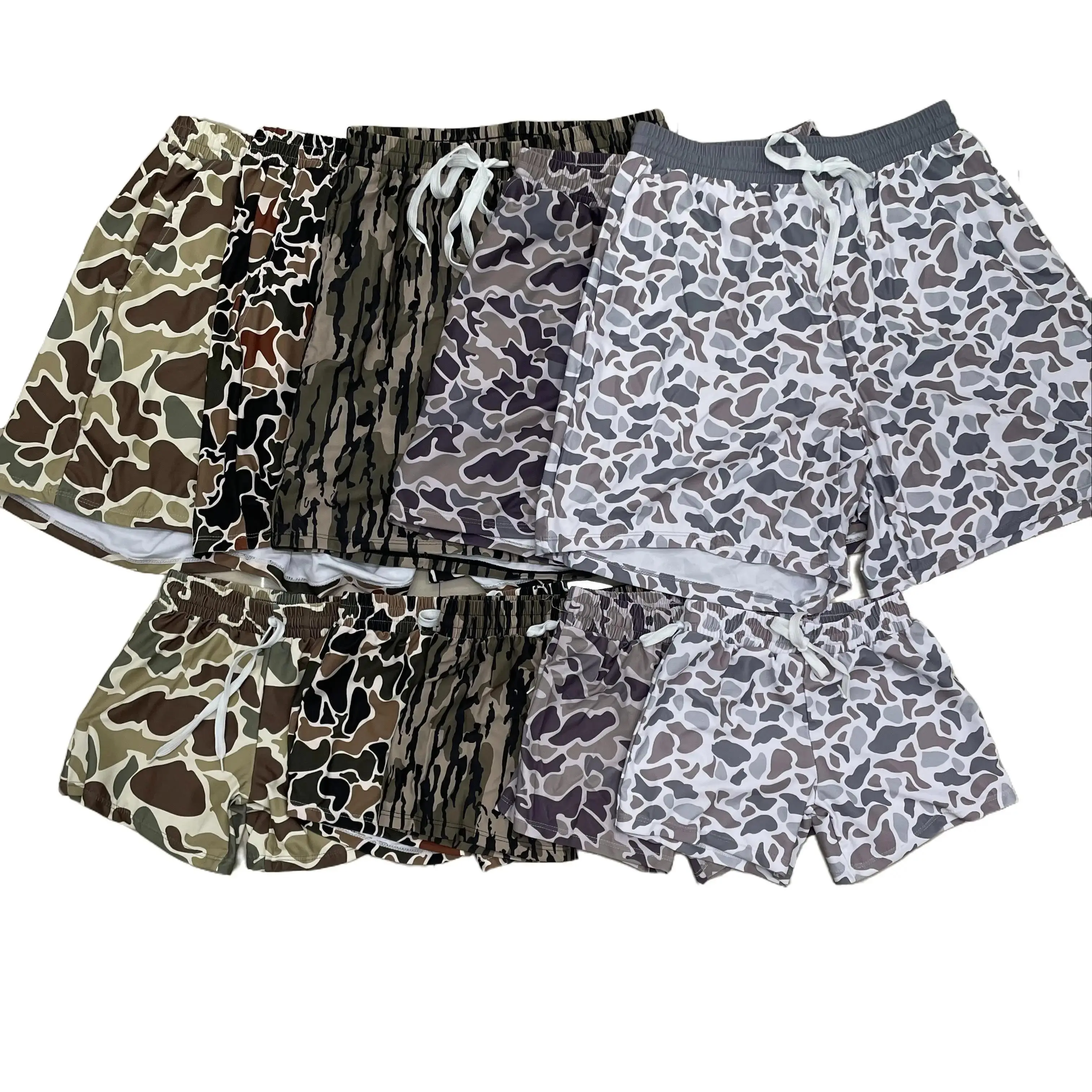 Adult Men Swim Trunks Camo Men Swim Shorts Camo Quick Dry Bottom