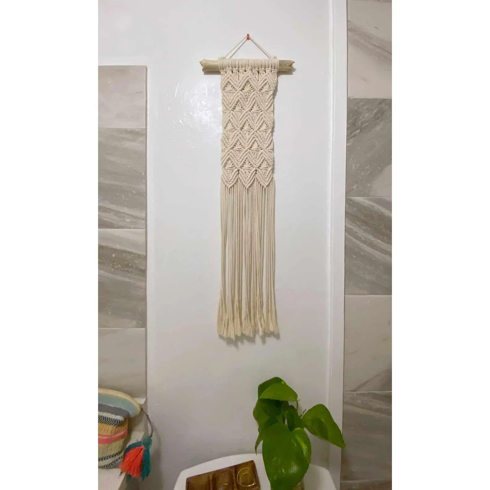 Macrame Wall Hanging - Rousy - White