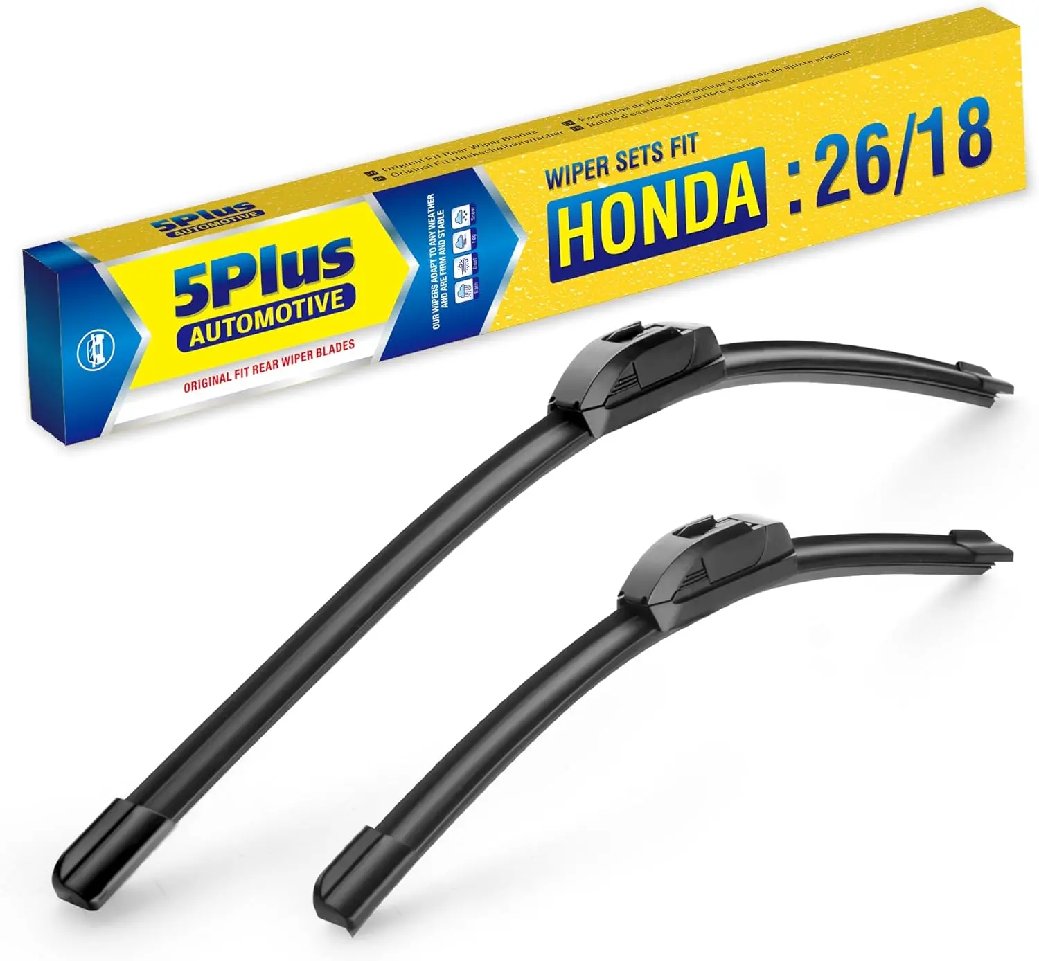 Replacement For HONDA Civic 2021-2016 HR-V 2022-2016 Insight 2022-2019,2014-2010 Accord 2007-2003 + More (Pack of 2), OEM Quality 26 18 Windshield Wiper Blades26 18, J/U Hook Wiper Blades, Windshield Wiper Blades, Front Windshield Wiper Blades Set