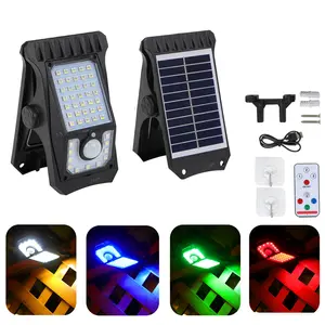 “Solar/USB Rechargeable Clip Light — Waterproof Motion Sensor Lighting with 4 Color Modes, Remote Control, Auto On/Off & Dimmable Options for Outdoor, Camping & Emergency Use”，Add color and blessings to your Christmas!