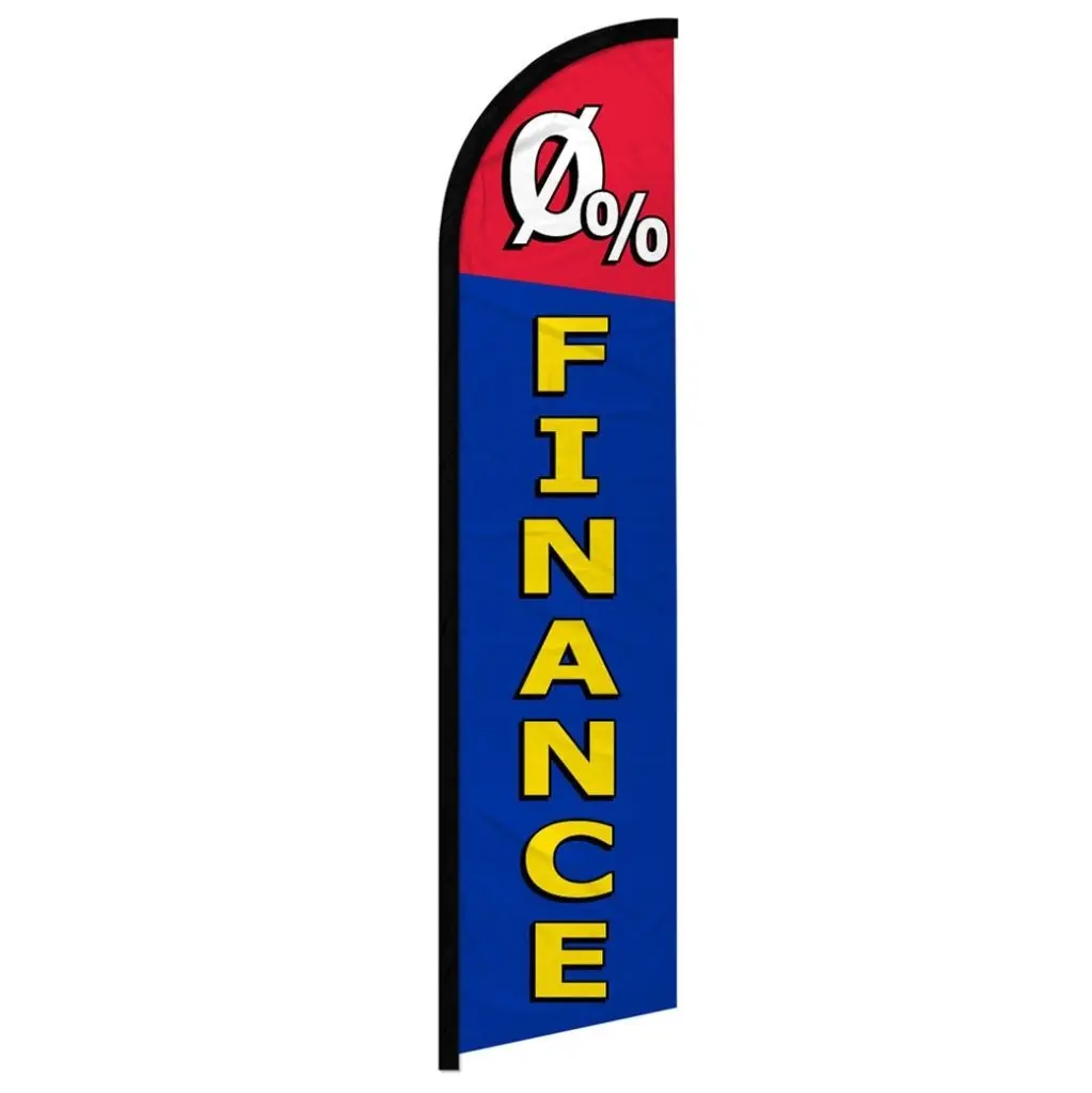 11.5x2.5 ft Windless Advertising Flag - Polyester Windproof Vertical Banner with Curved Sleeve, Printable Slogan, Universal Hangable Design, 0% Finance Offer
