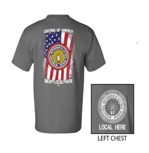 (Add note or message your local) IBEW Your Local Here Lighting Up America Veteran USA Made Union Printed T-Shirt Union Printed T-Shirt, Brotherhood of Electrical Workers T-Shirt, Perfect for Casual Wear, Gift For Him - Her