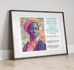 Harriet Tubman Art Print, Black History Poster, Feminist Art Wall, Famous Black History, Empowering Gift Idea For Friends.