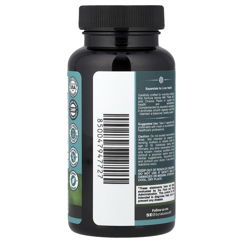 Nature's Craft Liver Support + NAC with Milk Thistle Extract, 60 Capsules