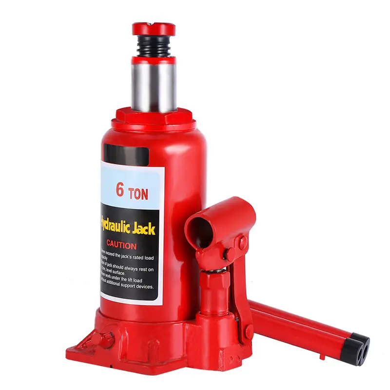 6T Heavy-Duty Hydraulic Bottle Jack, Automotive Vehicle Tool with 6t Lift Power, 50mm Adjustable Height, 110Mm / 4.33"" Size, Skid-Resistant Top, Convenient Handle, 2-Part Design, Durable Construction for Cars, Trucks