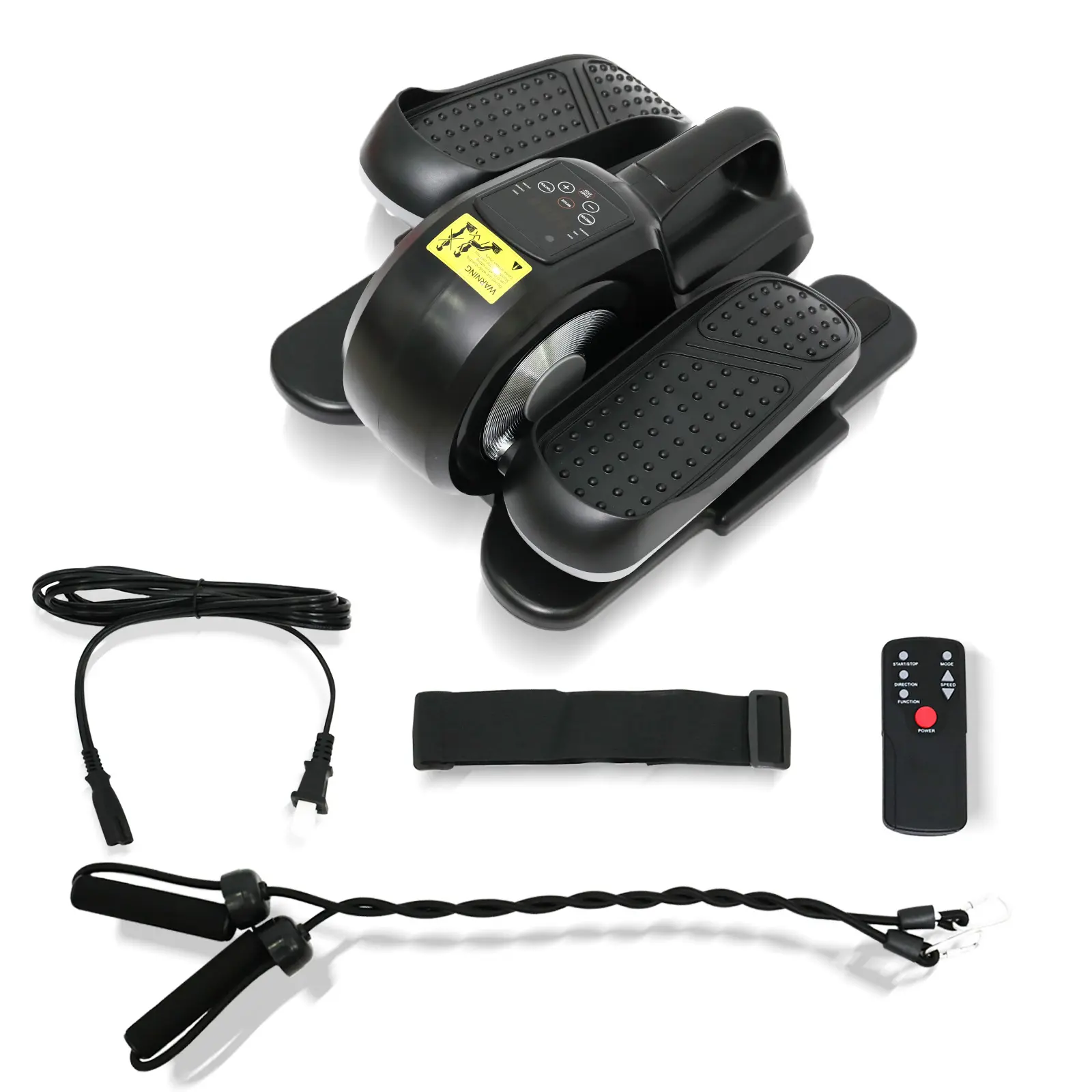 Smart Under Desk Electric Elliptical Leg Exercise Equipment, Seated Mini Pedal Exerciser, Black, with Remote Control and LCD Monitor, Suitable for Seniors and Adults Trainer Home Gym Workout Machine Cardio Health Healthy Toning Body