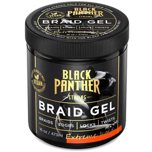 Braid Control Hair Gel - Thick Edges, Long Lasting, Supports Hair Growth - Natura Formula - 16 oz Haircare Hydrating
