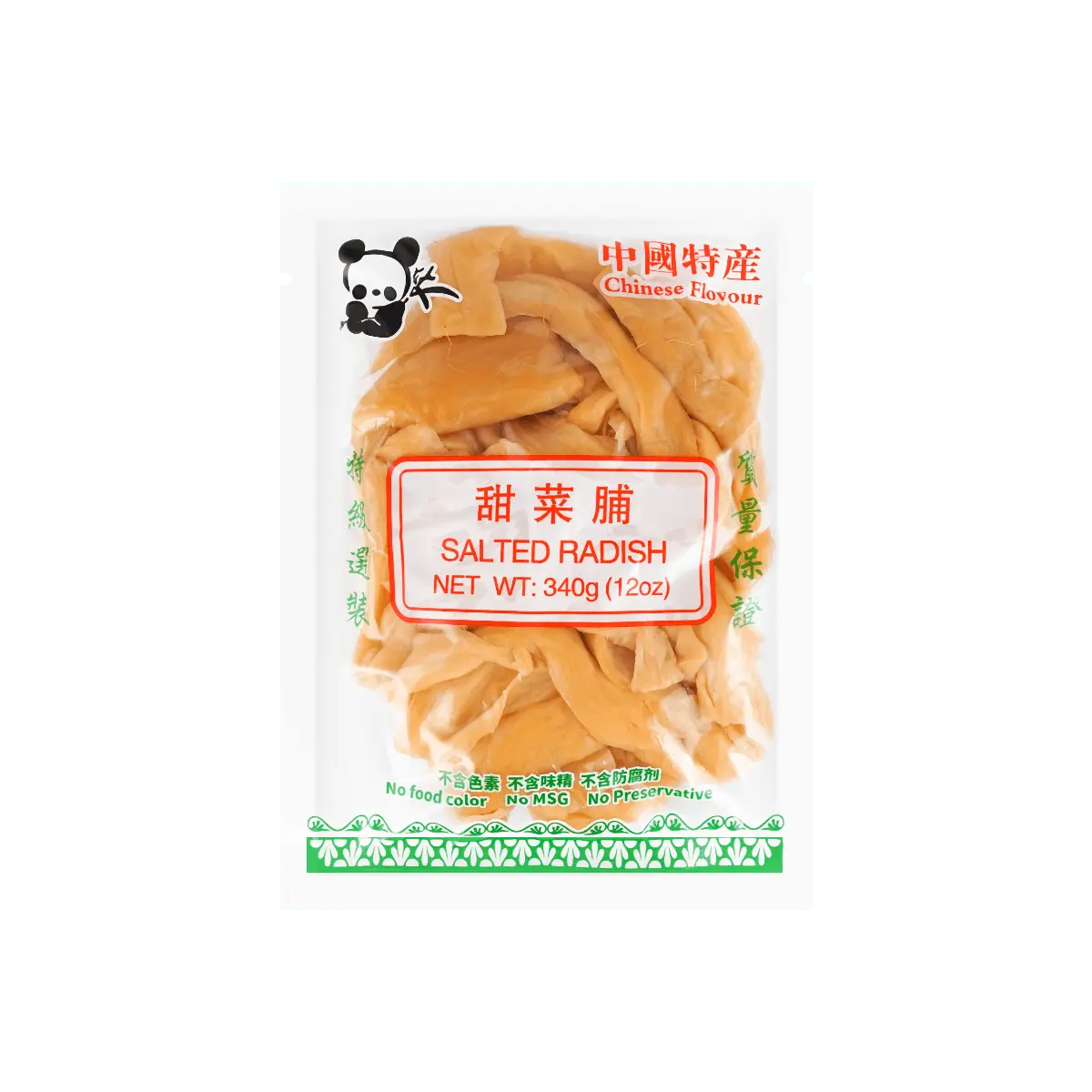 PANDA Dried Radish 340g - Sweet Preserved Turnip for Asian Cooking, Stir-fries, Soups & Garnishes