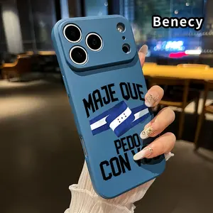 Honduras Spirit Call Pattern Straight Edge Phone Case for iPhone 17 15 16 14 Pro Max 13 12 11 XR XS Plus Air E Shockproof Drop Protection Rugged Durable Liquid Silicone Cover Cellphone Protective