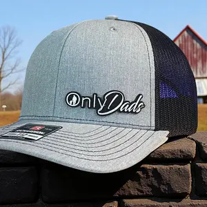 Only Dads Funny Side Leather Patch Hat Black/Silver