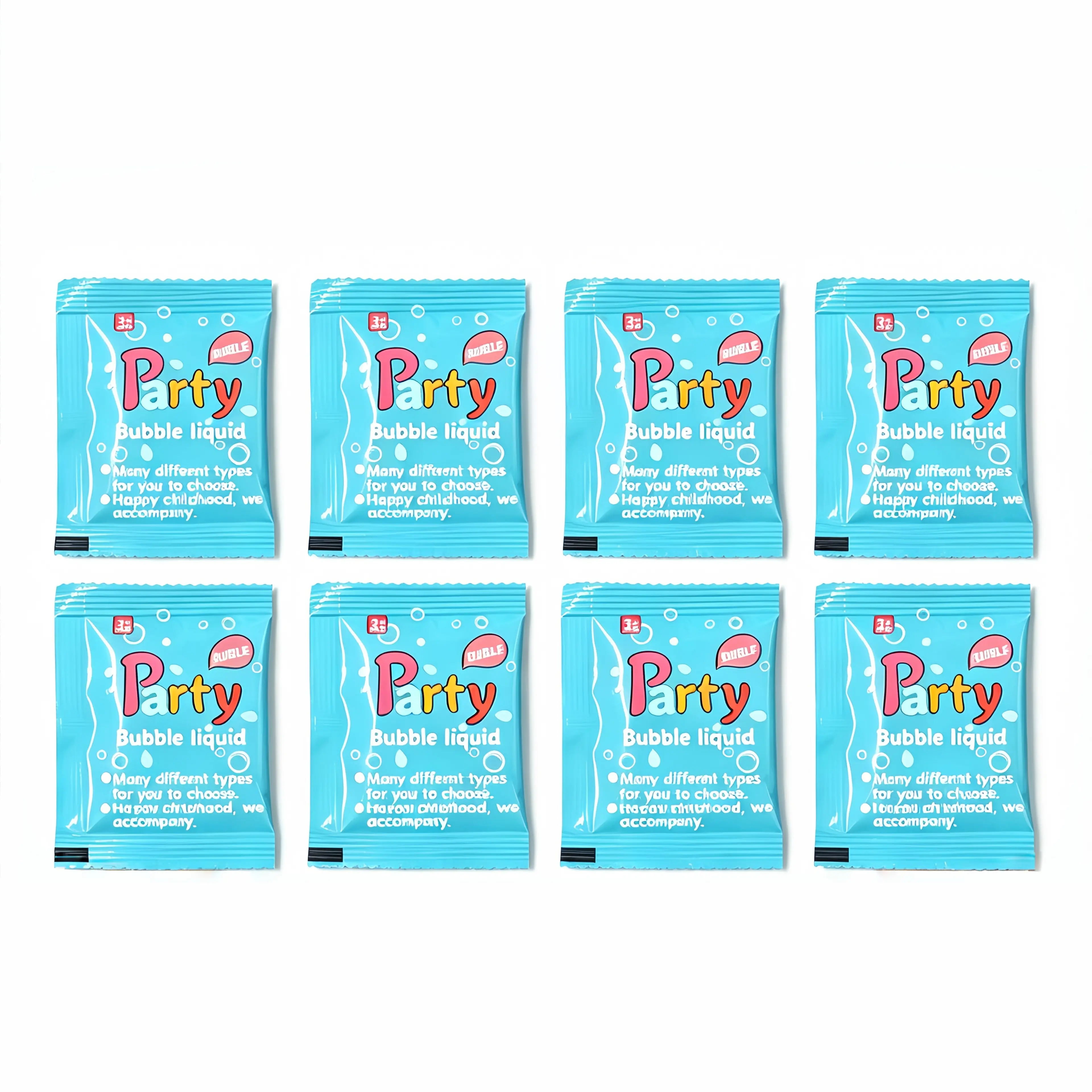 Concentrated Bubble Liquid Compact Set - 8 Packs of 10ml Solution for Kids Outdoor Play, Mix with Water for Endless Bubbles