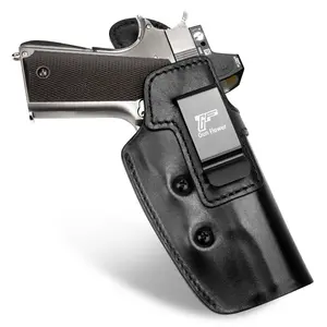 Premium Leather IWB Holster – Optic-Ready Fit for 1911 with 5", 4.25", or 4", Compatible with Rail & Non-Rail Models from Colt, Kimber, Springfield, Tisas, Ruger, S&W & More,Right Hand