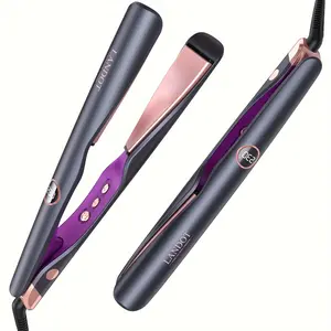 LANDOT Flat Iron Curling Iron In One - Hair Straightener And Curler 2 In 1 - Twist Straightening Curling Iron - Professional Multi Styler Hair Styling Tools For Curl Wave Straighten Hair, Mother's Day Gift