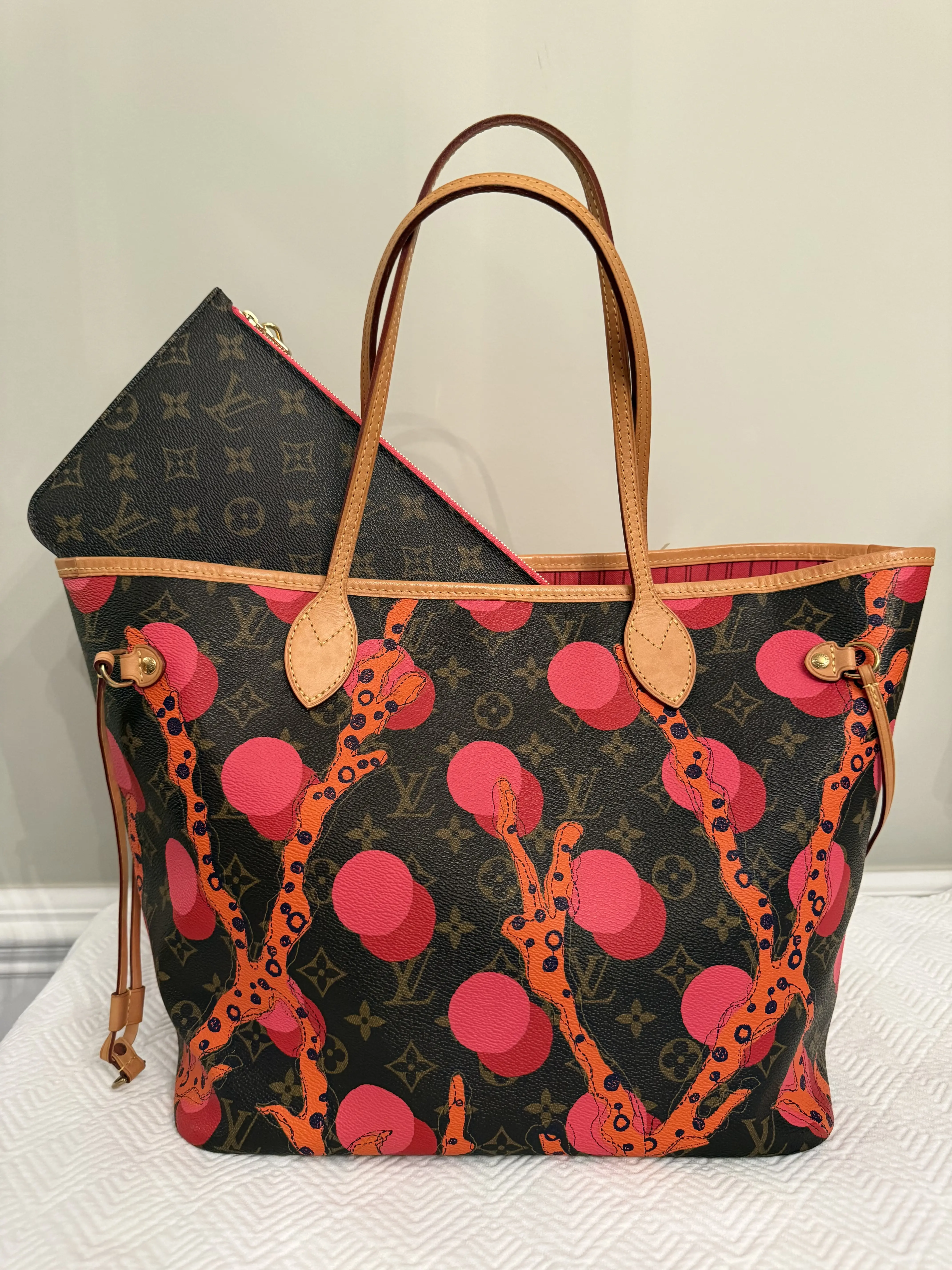 Pre-owned Louis Vuitton Canvas Shoulder bags Neverfull MM Limited Edition 2015