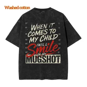 When It Comes To My Child I Will Smile In My Mugshot Shirt,Print Men's Shirt, Top Menswear, Cotton Tee Menswear, Tops,Gift for Husband, Unisex Casual Breathable Tshirt Womenswear Matching Summer Short