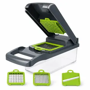 16-In-1 Vegetable Chopper Slicer Dicer with Container, Multifunction Food Cutter for Onion Potato Carrot, Meal Prep Kitchen Tool