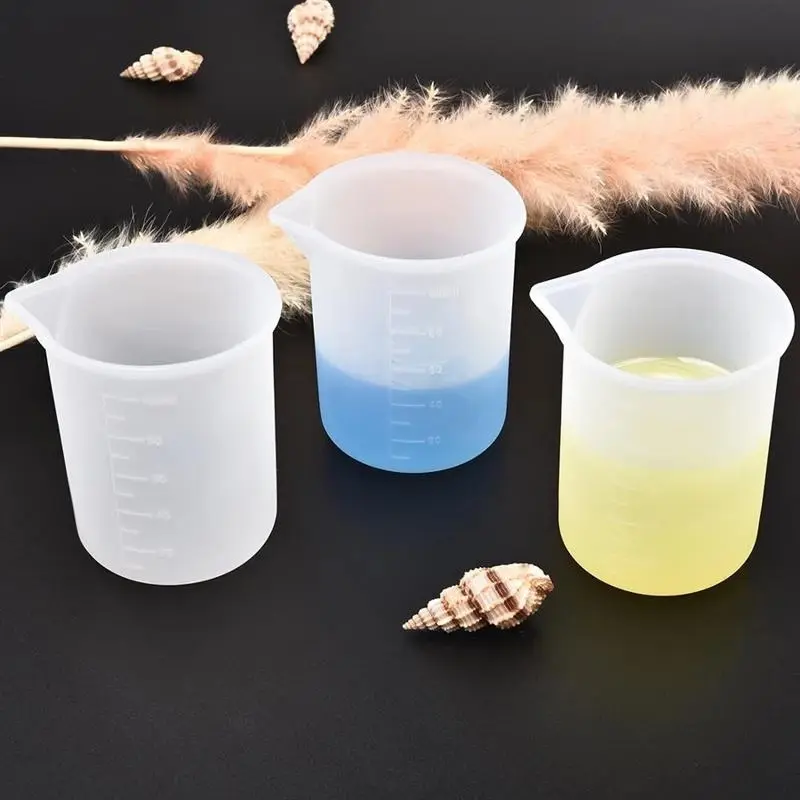 Measuring Cup, Silicone Liquid Measuring Cups, Kitchen Liquid Measuring Cups, Multifunction Measuring Cup for Baking Cooking, Drop Glue Making Matching To Kitchen Measuring Utensils