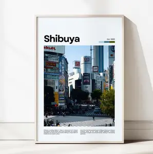 Shibuya Crossing Poster, Tokyo Traveler Gift, Home Decor, Wall Art, Tokyo Poster