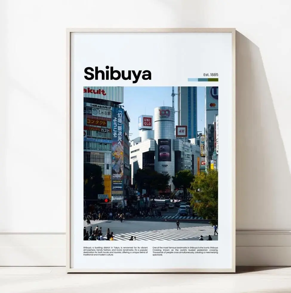 Shibuya Crossing Poster, Tokyo Traveler Gift, Home Decor, Wall Art, Tokyo Poster