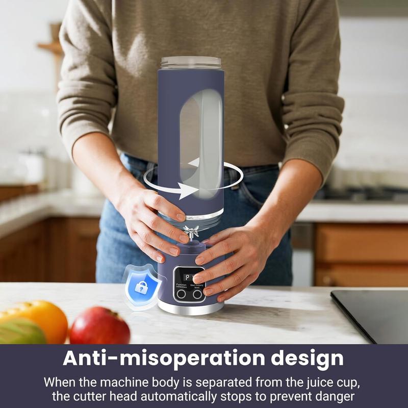 Mini portable blender & juicer – USB rechargeable, leak-proof & compact cup for smoothies, shakes, baby food & vegetables – perfect for travel, gym, school, home & outdoor use – quick, easy, healthy drinks on the go