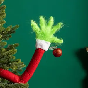 Christmas Tree Hanging Decor, 1 Count Cute Funny Green Hand Design Hanging Ornament, Festive & Party Supplies for Home & Outdoor