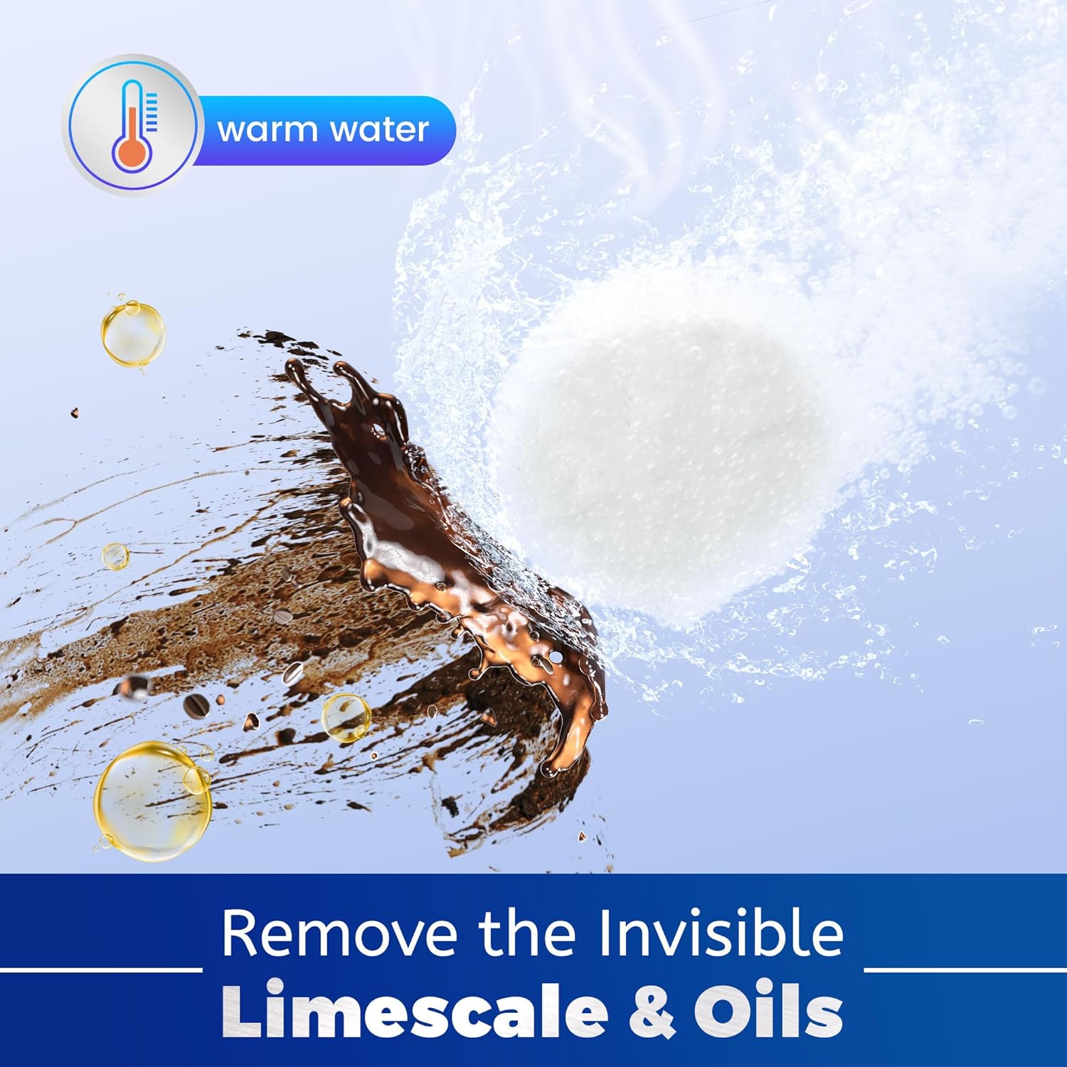 24 Pack Coffee Maker Cleaner Tablets, Universal Descaling Tablets for Keurig, Nespresso, Delonghi, All Coffee Machines, 1 Year Supply