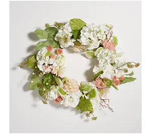 Safavieh Faux 28" Hydrangea & Magnolia Wreath