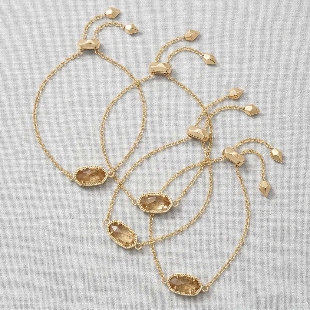 Kendra Scott Elaina Adjustable Chain Bracelet for Women, Fashion Jewelry, Gold-Plated
