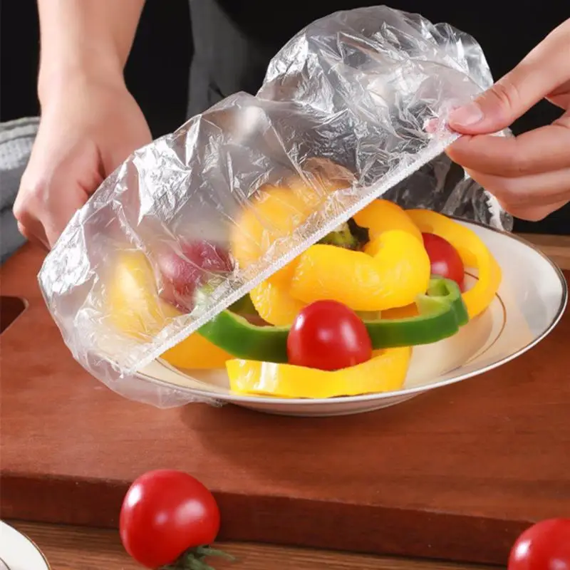 Reusable Food Storage Cover, 50/100pcs Elastic Fresh Food Cover, Stretch Wrap for Food, Fresh Keeping Bowl Dish Cover