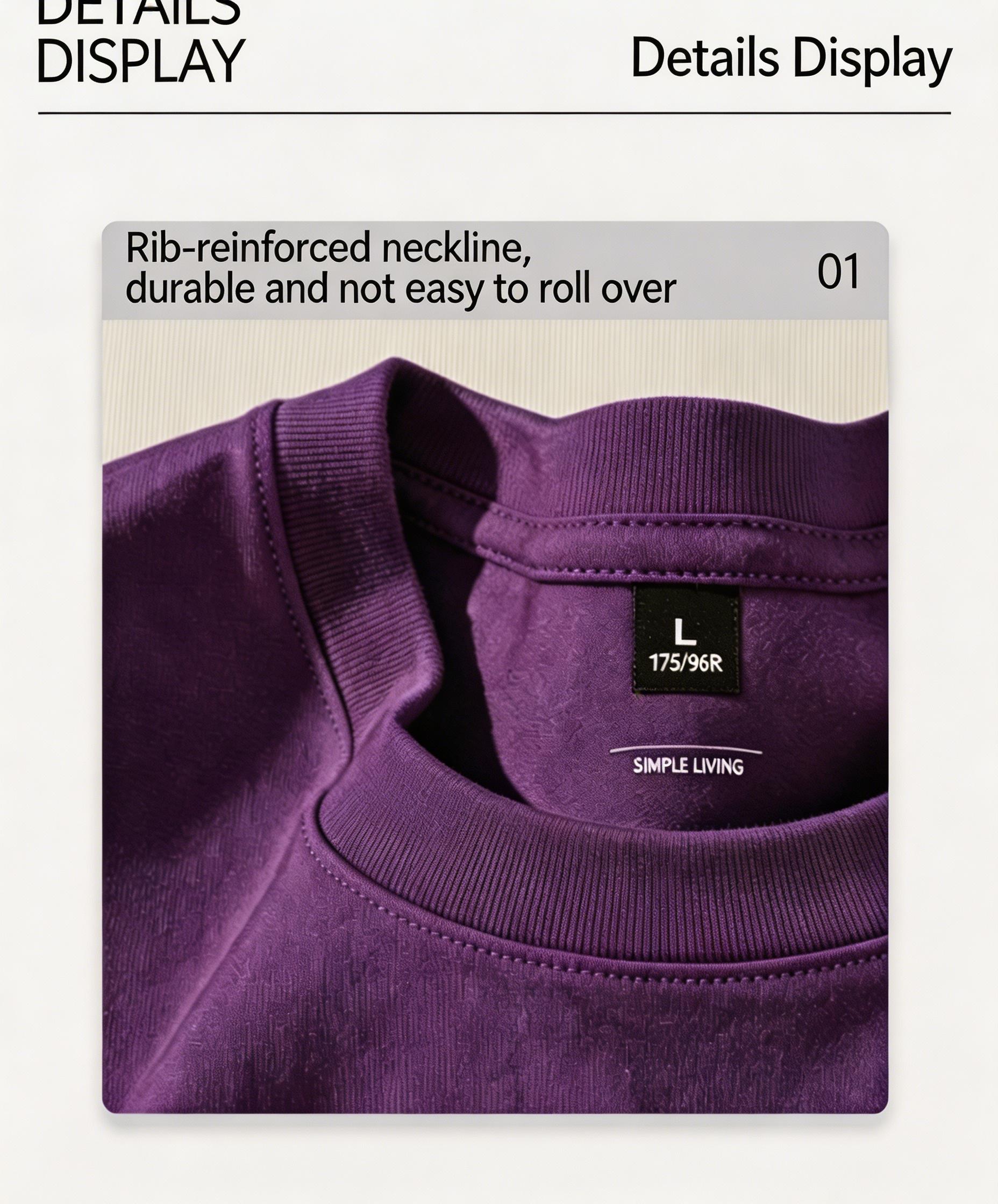 2026 Coachella Essential Purple Cotton T-Shirt, Unisex Oversized Heavyweight Tee, Festival Streetwear for Men & Women