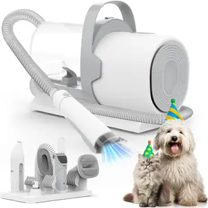 Dog Grooming Vacuum Cleaner, Pet Grooming Kit, Dog Nail Trimmer Grinder, 2.5 Liter Dust Cup, 7 Grooming Tools, 11000Pa Dog Vacuum for Hair Removal Grooming, Pet Grooming Vacuum Cleaner, Household Cleaning, PG50 Plus