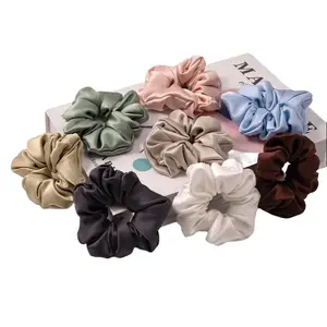 Satin Hair Scrunchies for Women, Soft Silk-Like Hair Ties, No Damage Large Hair Scrunchie for Thick/Thin Hair, Elegant Hair Accessories for Ponytail Bun, Ideal Gift for Birthday Wedding Valentine's Day