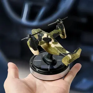 Solar P-51 Mustang Fighter Car Air Freshener Rotates in Sunlight Removes Odors Long Lasting Fragrance Car Ornament