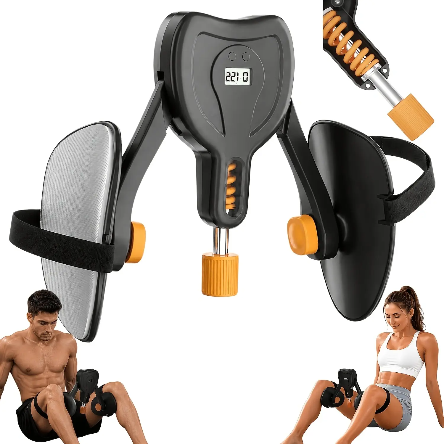 Kegel Trainer For Men And Women - Adjustable Resistance (22-110 Lbs) For Training The Pelvic Floor, Inner Thighs, Core, And Glutes; Features Soft EVA Padding And A Built-in Counter - Ideal For Home Workouts And Pelvic Floor Strengthening