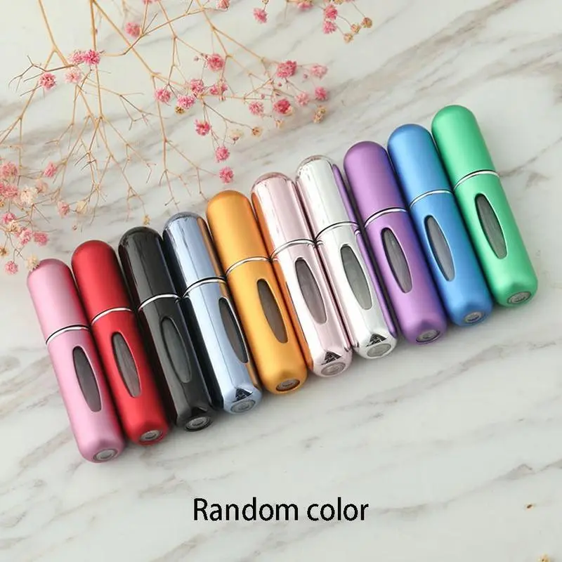 4PCS 5ML Refillable Perfume Atomizer Travel, Portable Mini Pocket Perfume Atomizer for Travel Accessories Tin Canister Organiser Bottle