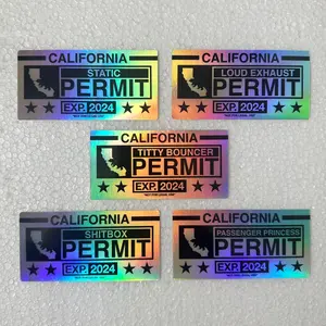 California Permit Stickers
