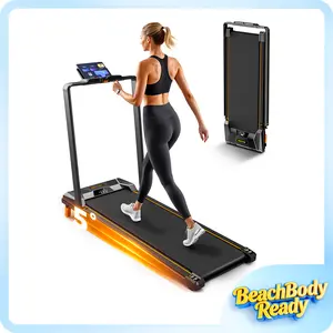 【BeachBodyReady】Incline Treadmills Home, 330 lbs Capacity, 3-in-1 Under Desk Treadmill, Shock-Absorbing Quiet Walking Pad, Indoor Mini Exercise Equipment with Remote Control, with LED Display, Office Use, T1 classic, Easter Gift