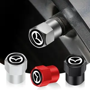 Car Wheel Tire Valve Caps Tyre Stem Covers Airdust Waterproof Car Parts Auto Parts For Mazda Models Including Mazda 2 6 Cx-5 Cx-80 Cx-70 Cx-90 Mx-30 Cx-60 Cx-50 Cx-30 BT-50 Car Accessories
