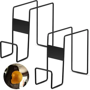 2 Pcs Sturdy Hard Hat Rack Duty Hard Hat Holder for Truck over the Seat Hanger for Truck Accessories with Back Mount, Black Coated