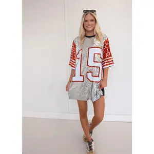Red/Silver Sparkle Jersey