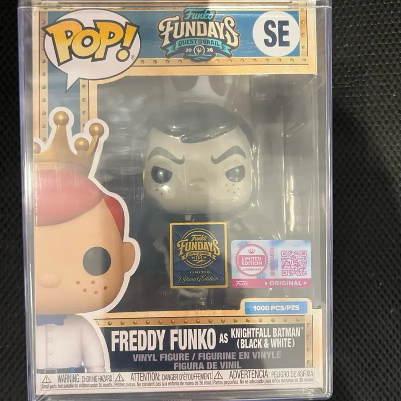 Freddy funko as Nightfall Batman B&W