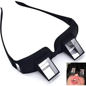 Lazy Glasses Prism Glasses Horizontal Reading Glasses Spectacles Lazy Bed Prism Reading Glasses Lazy Readers Glasses Weird Gifts for Lying Down Reading and Watching TV