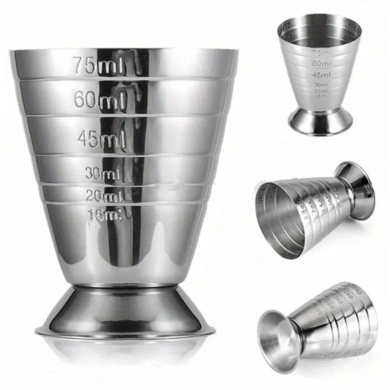 1pc  Wine Kitchenware Measuring Utensils, Measuring Glasses, Measuring Glasses with Graduations - Perfect for Measuring Cocktails & Mixed Drinks Drink Measuring Cup Ounce Cup Measuring Spoon Stainless Steel Home
