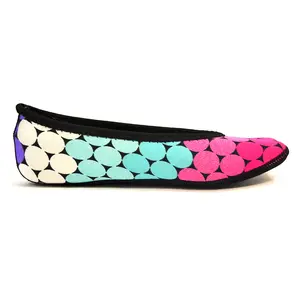 Nufoot Ballet Flats Rainbow Dandie Dot